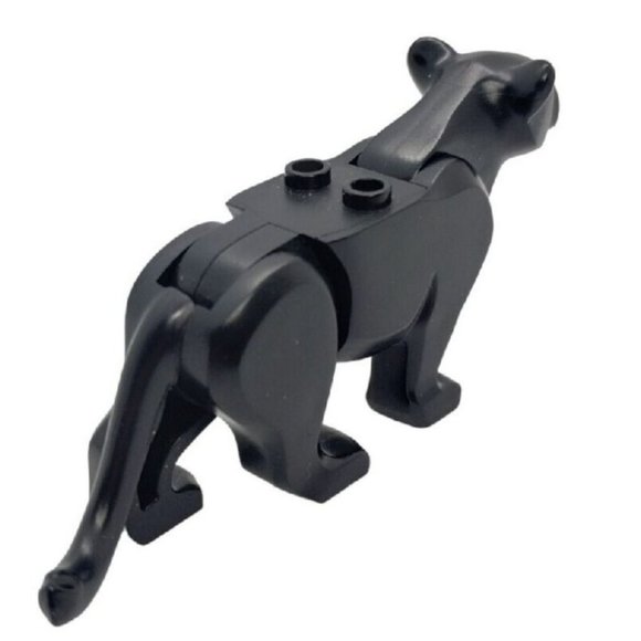 Lego MiniFigure Large Black Panther Lime Eyes Jungle Halftrack Mission - Picture 3 of 6